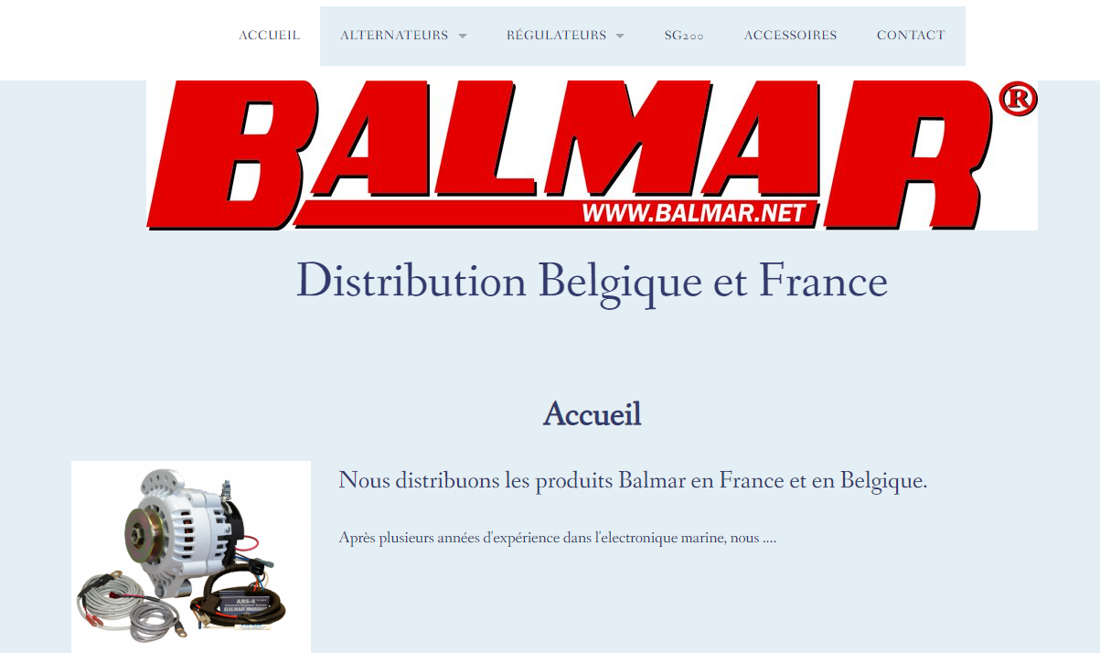 Albatros, société distributrice des produits Balmar en France et en Belgique